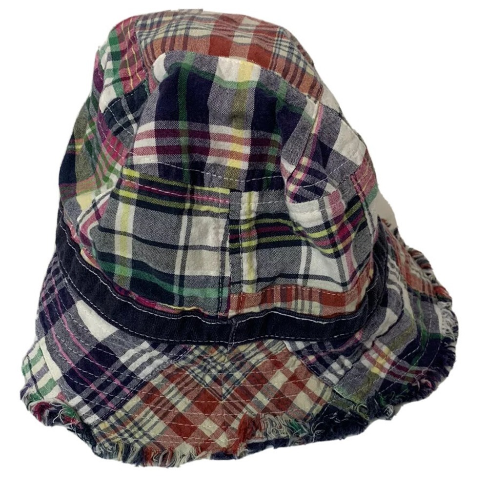 Baby Gap Bucket Sun Hat Blue Plaid Size XS-S 12-24 Months Reversible